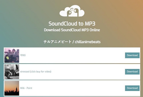cloudmp3 user interface