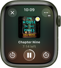 control audiobooks playback on apple watch