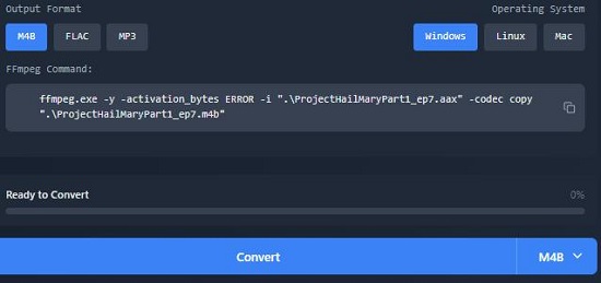 converet aax to m4b online
