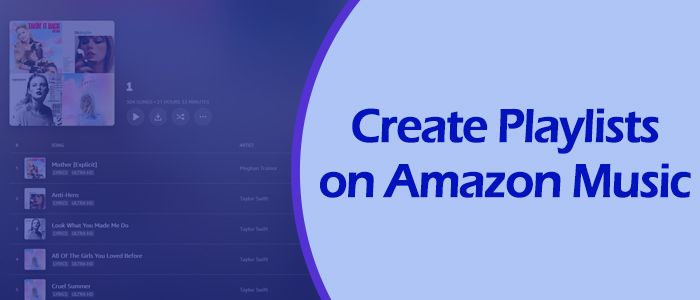 create amazon music playlist