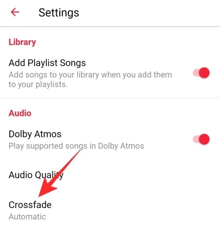 apple music crossfade on android