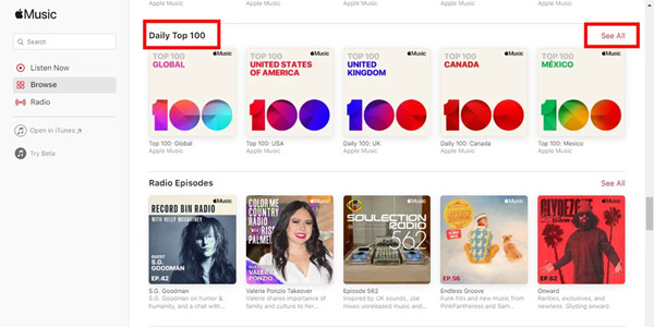 daily top 100 apple music