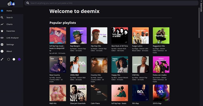 deemix interface