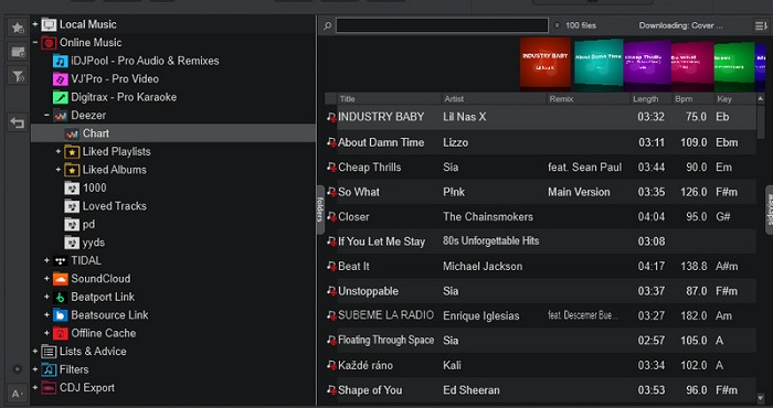 deezer on virtual dj online