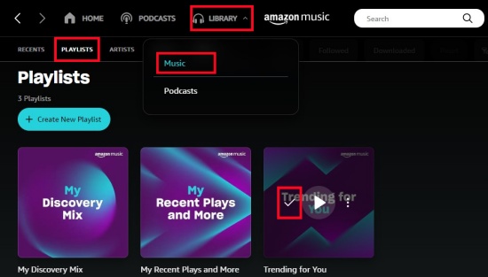 delete amazon music playlist