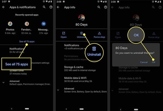 delete apple music on android