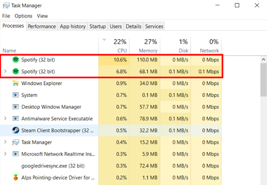 delete duplicate spotify processes