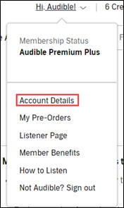 audible account details