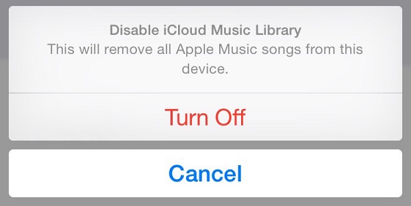 disable icloud music library