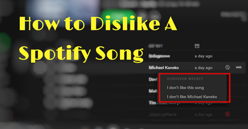 dislike spotify songs