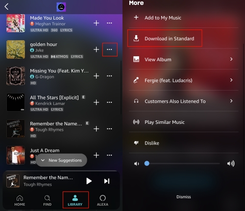 download amazon music on iphone within amazon music app