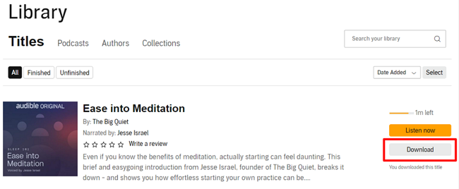 download audible book