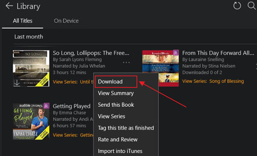 download audible books on windows app