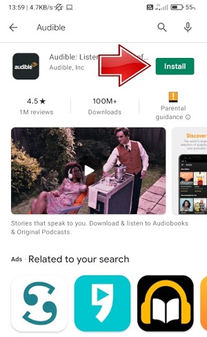 install audible on blackberry