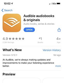 redownload audible