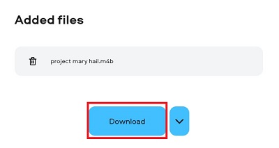 download converted m4b files from movavi