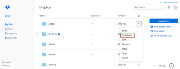 download audio from dropbox to apple music