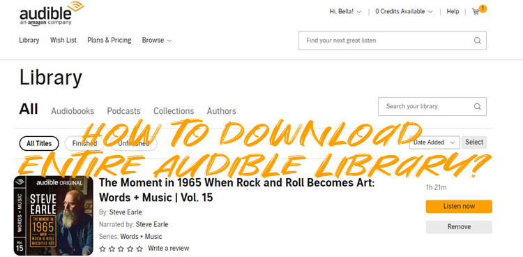 download entire audible library