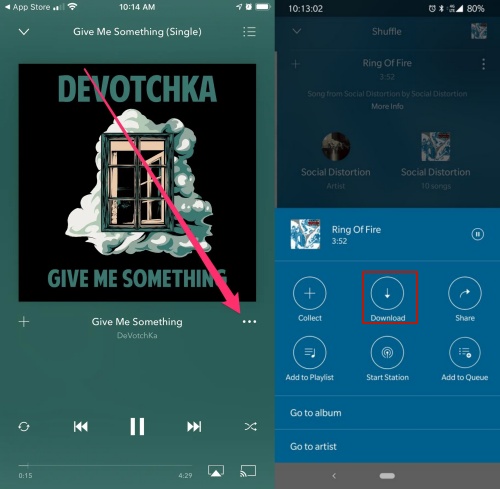 download music from pandora phone