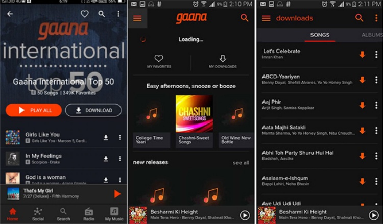 download songs from gaana app