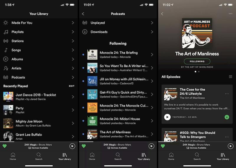 download spotify podcasts on mobile
