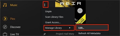 edit plex library