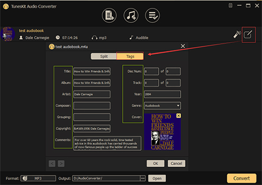 editing tags audio converter