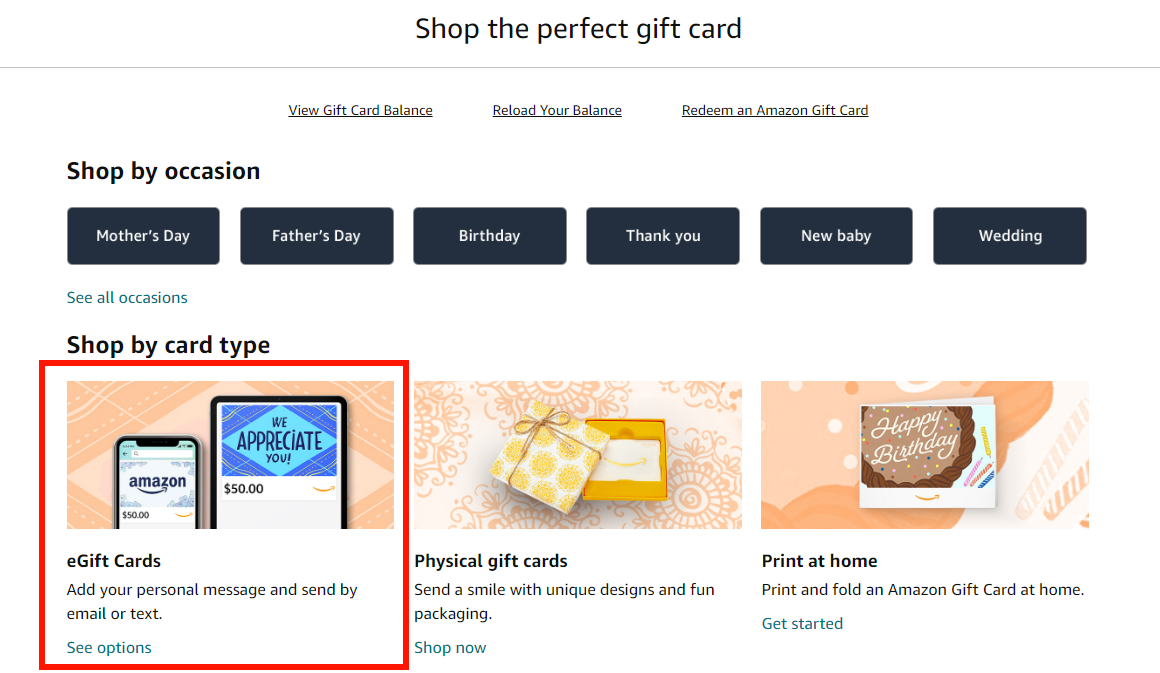 amazon egift acard