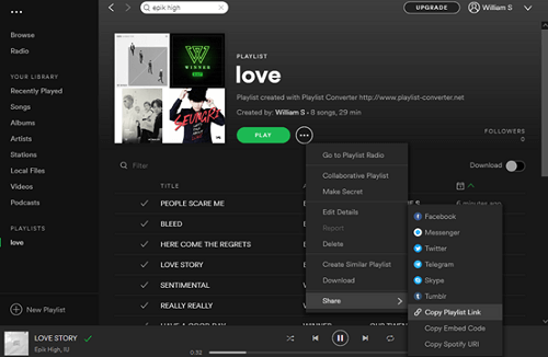 How to Send a Spotify Playlist