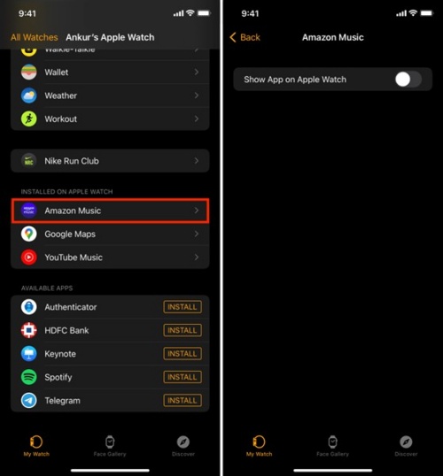 Can you put amazon music on apple watch 2025