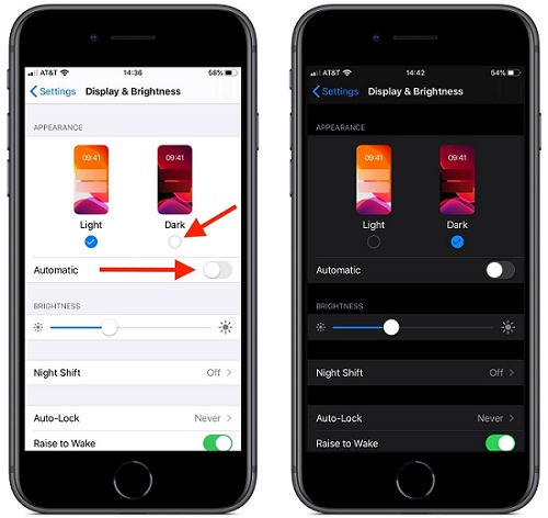 enable iphone dark mode