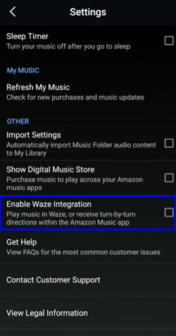 emable waze integration