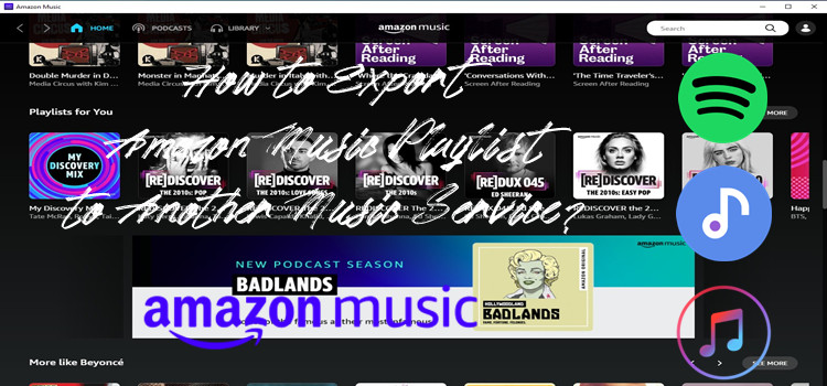 how to export Amazon Music playlist to another music service