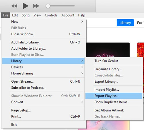 export playlist itunes