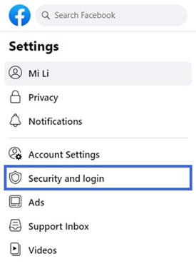 facebook security and login