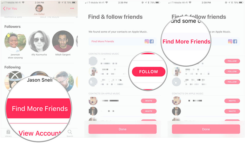 find friends on apple music