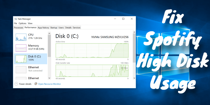 how to fix spotify high disk usage issue