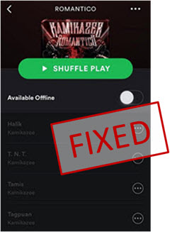 fix spotify song greyed out