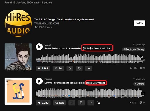 flac music in soundcloud