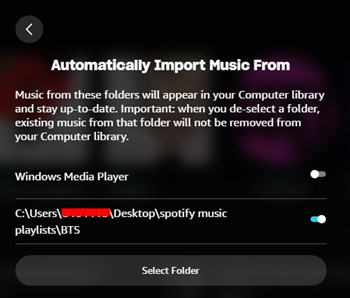 folder added amazon music