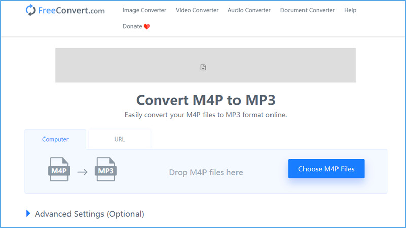 convert m4p to mp3 online with freeconvert