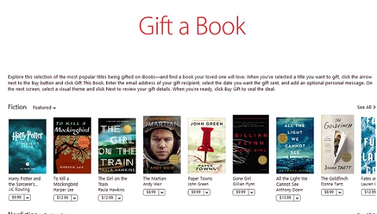 gift ibooks on itunes