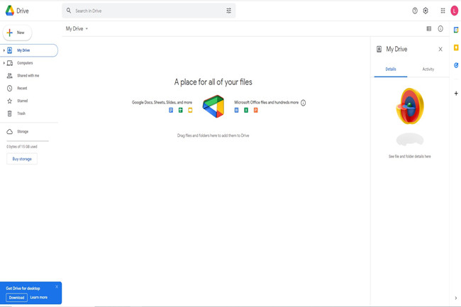 Google Drive's interface