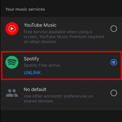 google home spotify unlink