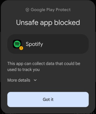 google play bloquea xamanager para spotify