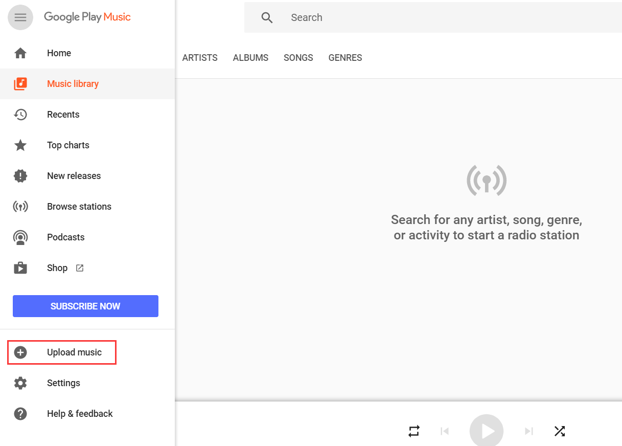 google play upload music