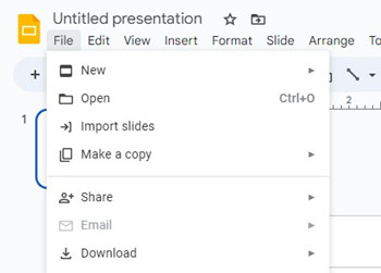 google slide file new open import