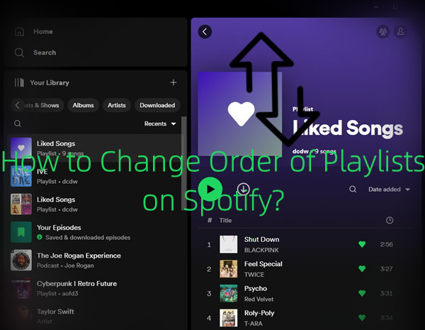 how to change order of spotify playlist