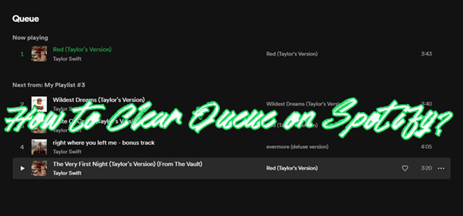 how to clear queue on Spotify