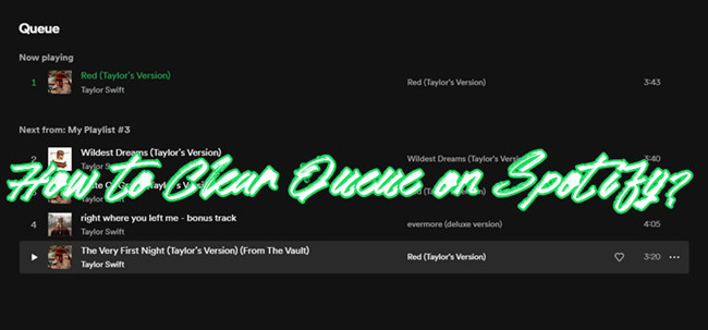 how to clear queue on spotify